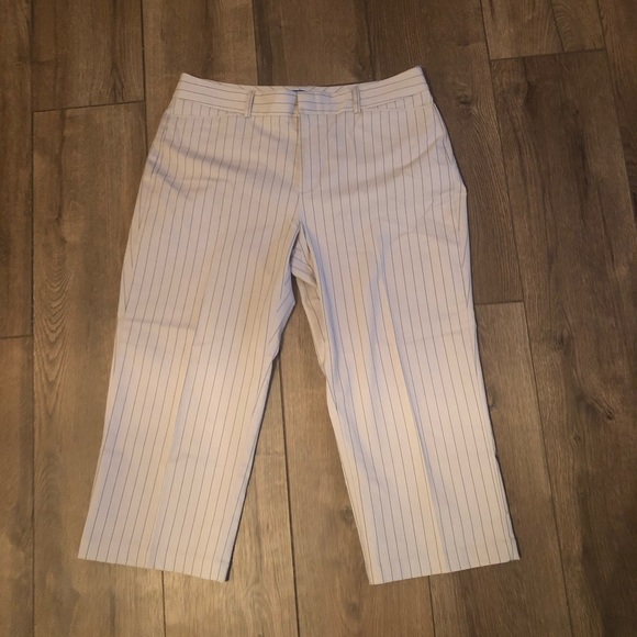 Dockers Pants - *vintage* midrise pinstripe wide leg pants